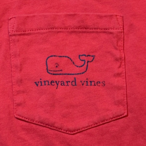 Men's Vineyard Vines Pink/Light Red Short Sleeve T-Shirt With Pocket -Sz XS - Picture 4 of 5